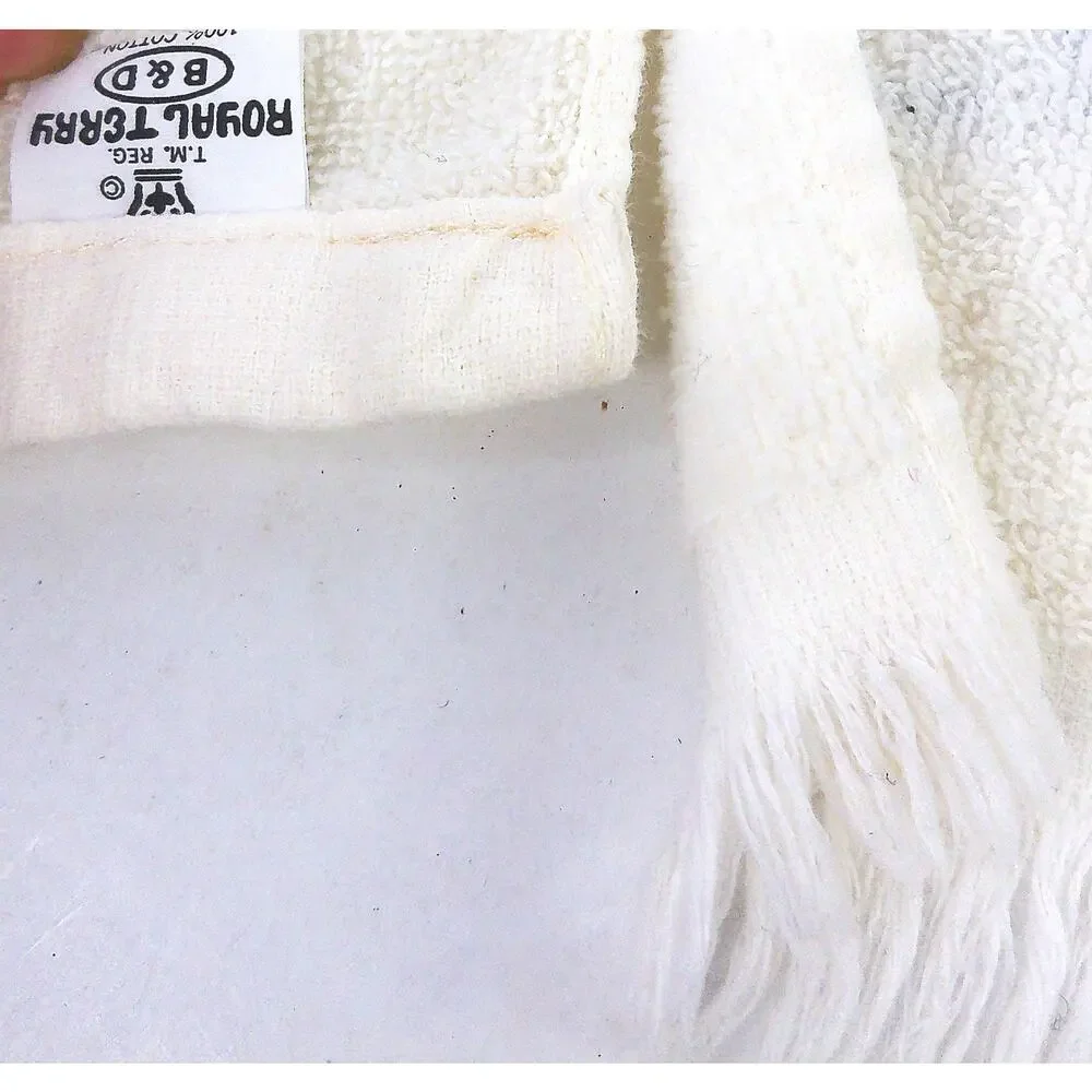 Vtg Franco Royal Crochet Top Kitchen Hand Towels Mushroom Teddy Bear Set Of 2